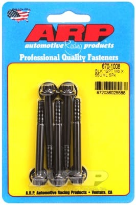 ARP M6 x 1.00 x 55 Black Oxide 12pt Bolts (Set of 5)