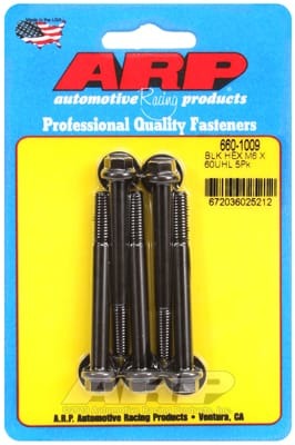 ARP M6 X 1.00 X 80 Hex Black Oxide Bolts - 5pk