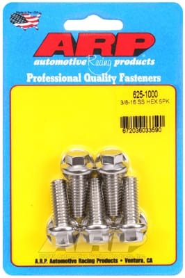 ARP 3/8-16 x 1.000 Hex 7/16 Wrenching SS Bolts (Set of 5)