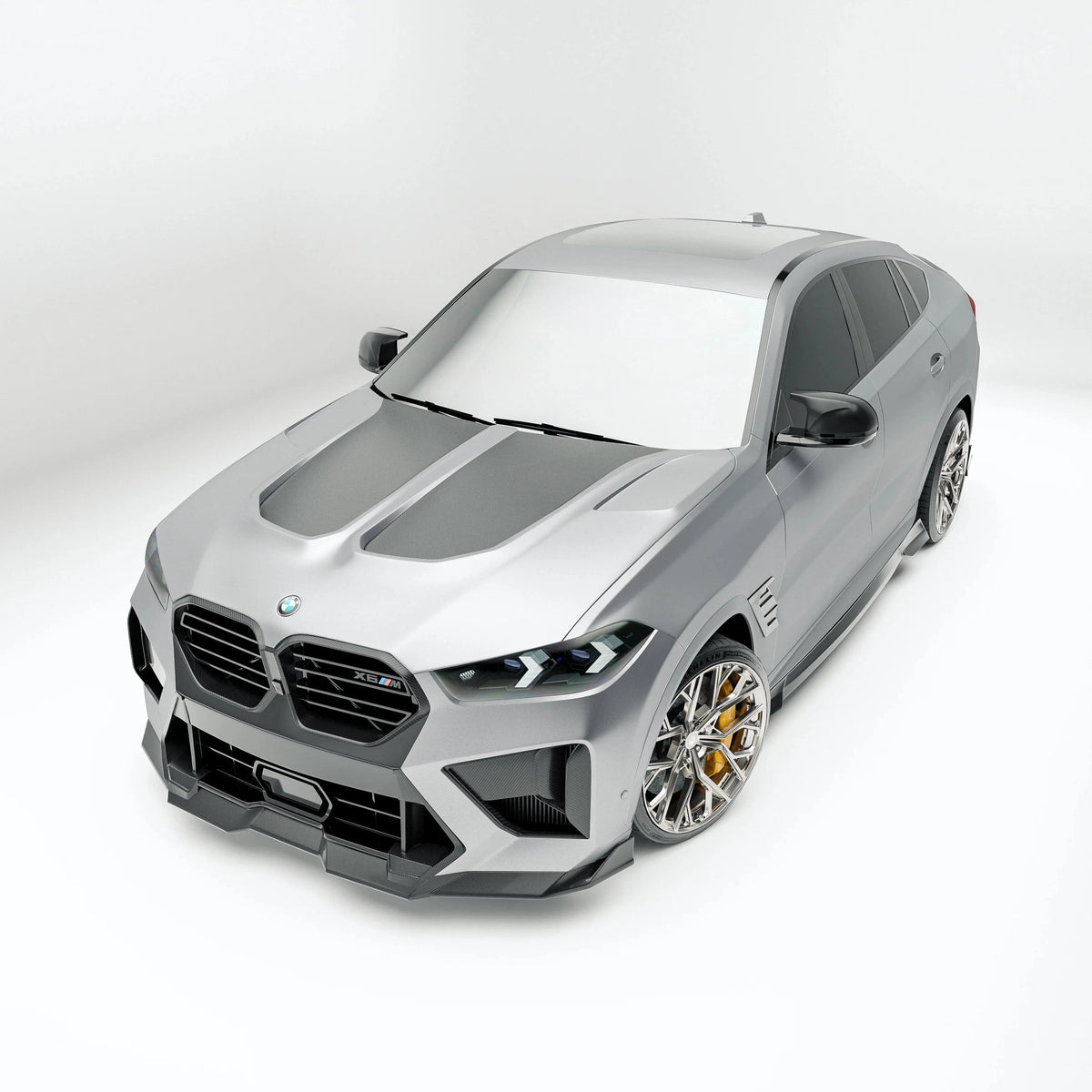 Revozport Carbon Fiber Front Lip Diffuser for BMW X6M F96 LCI (2023+)