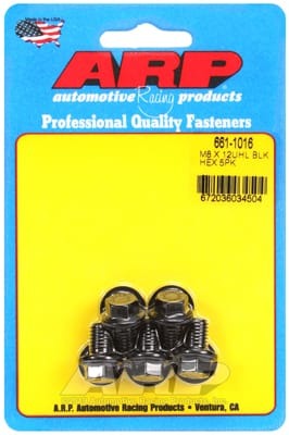 ARP M8 x 1.25 x 12 Hex Black Oxide Bolts (Set of 5)