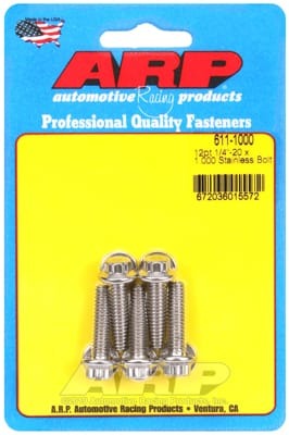 ARP 1/4in x 20 - 1in UHL 12pt SS Bolt Kit (Set of 5)
