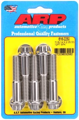 ARP 7/16in-14 x 2.250 12pt SS Bolts (Set of 5)