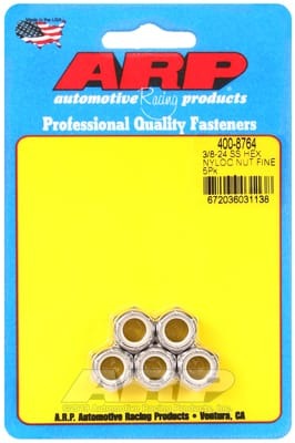 ARP 3/8-24 SS Fine Nyloc Hex Nut Kit