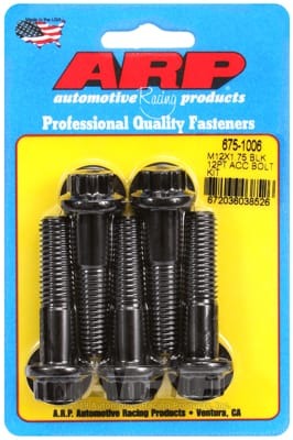 ARP M12 x 1.75 x 50 12pt Black Oxide Bolts (Set of 5)