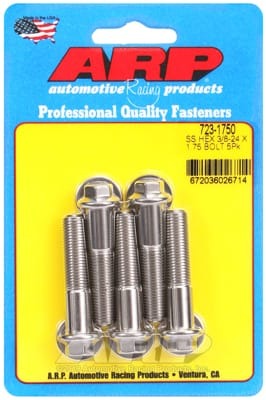 ARP 3/8-24 x 1.750 Hex Stainless Steel Bolts (Set of 5)