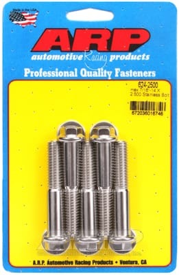 ARP 7/16-14 x 2.5in SS Hex Bolt Kit (Set of 5)
