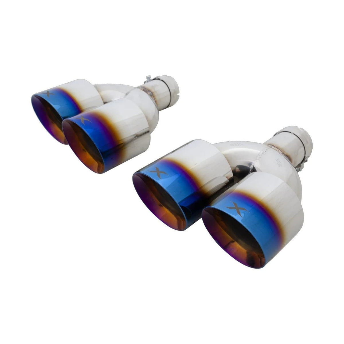 XForce Burnt Blue Look Quad 4.5 inch Tip - VW / MK8 / MK8.5 / Golf R