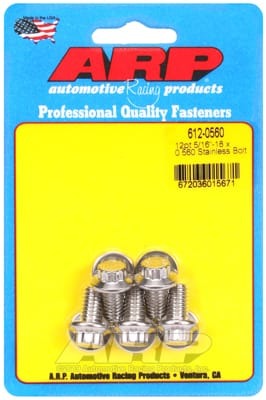 ARP 5/16-18 x 0.560in 12pt Stainless Steel Bolt Kit (Set of 5)