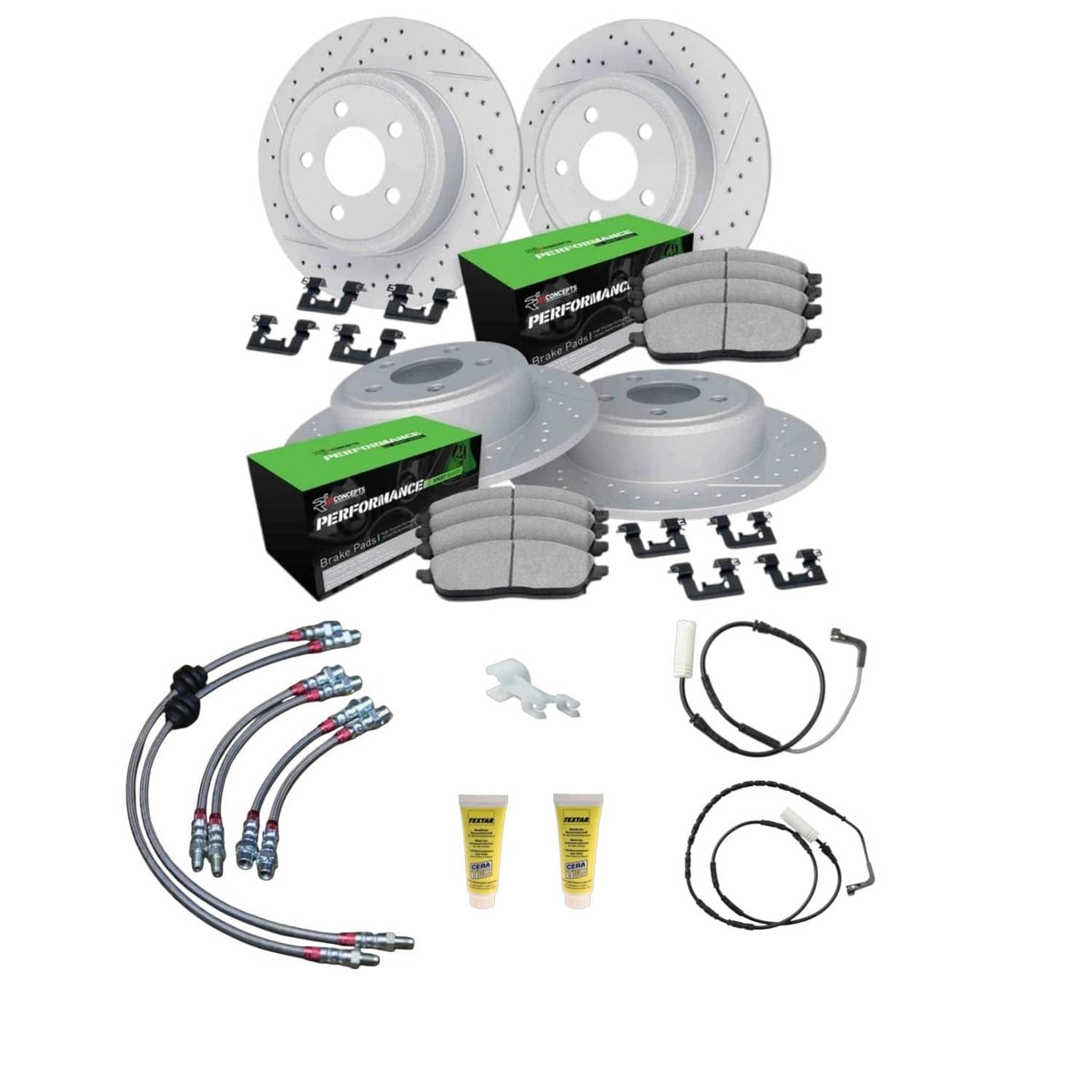 Brake Kit (Front & Rear w/ Sensors) - BMW / E9X / 335i / 335d