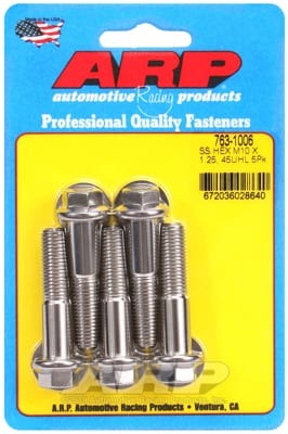 ARP M10 x 1.25 x 45 SS Hex Bolts (Set of 5)