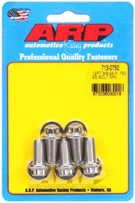 ARP 3/8-24 x .750 12pt SS bolts (Set of 5)