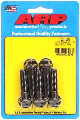 ARP 3/8-24 x 1.500 Hex Black Oxide Bolts (Set of 5)