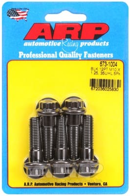 ARP M10 x 1.25 x 35 12pt Black Oxide Bolts (Set of 5)