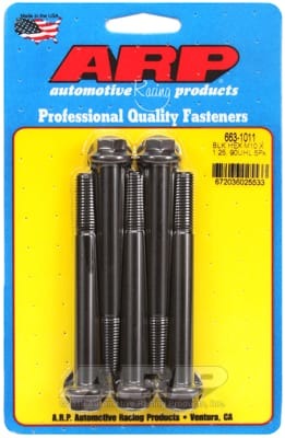 ARP M10 x 1.25 x 90 Hex Black Oxide Bolts (Set of 5)