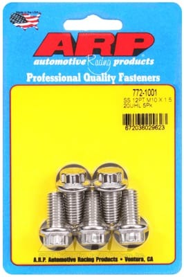 ARP M10 x 1.50 x 20 Black Oxide 12pt Bolts (Set of 5)