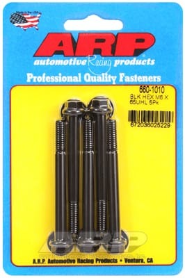 ARP M6 x 1.00 x 65 Black Oxide Hex Bolts (Set of 5)