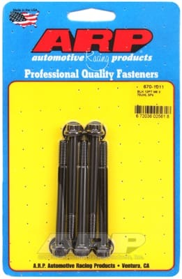 ARP M6 x 1.00 x 70 12pt Black Oxide Bolts - 5pk
