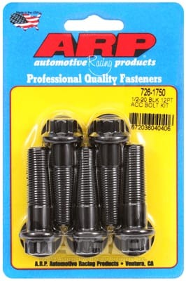 ARP 1/2in -20 x 1.750 12pt Black Oxide Bolts (Set of 5)