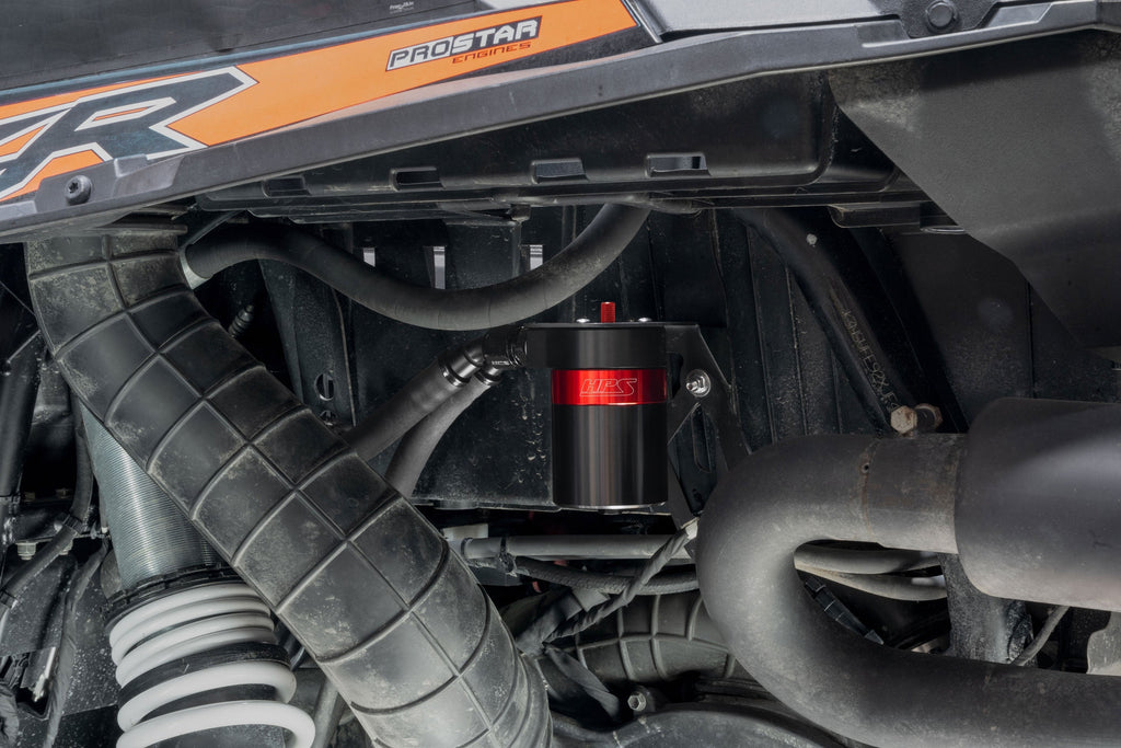 HPS Performance Aluminum Oil Catch Can Kit 2021-2022 Polaris RZR Turbo S and S 4, 860-023