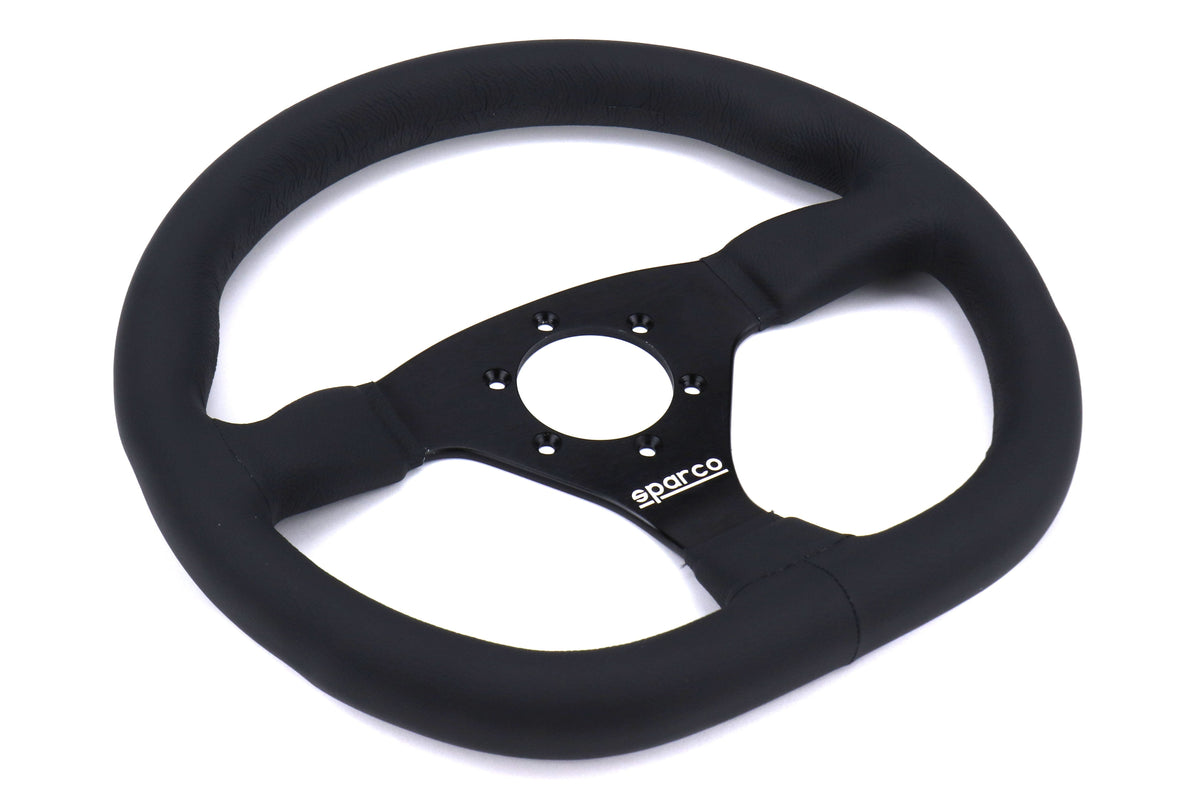 Sparco L360 Black Leather Steering Wheel - Universal