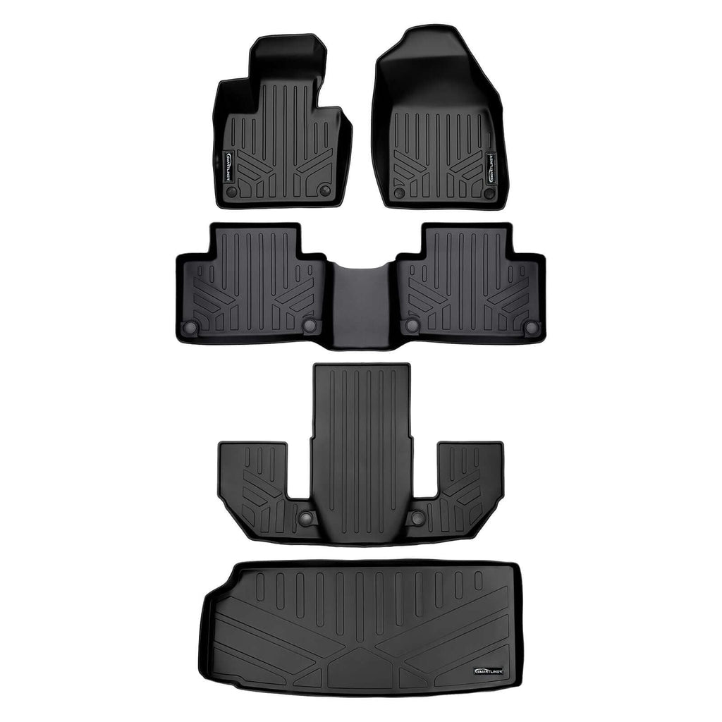 SMARTLINER Floor Liners for 2020-2026 Volvo XC90 (7 Passenger Models. No Plug-in Hybrid Models)