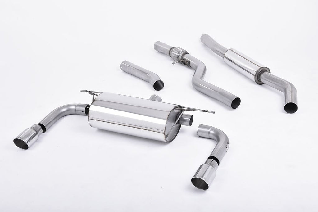 MILLTEK F30 328i RESONATED (QUIETER) CAT-BACK EXHAUST SYSTEM WITH TWIN POLISHED TRIMS