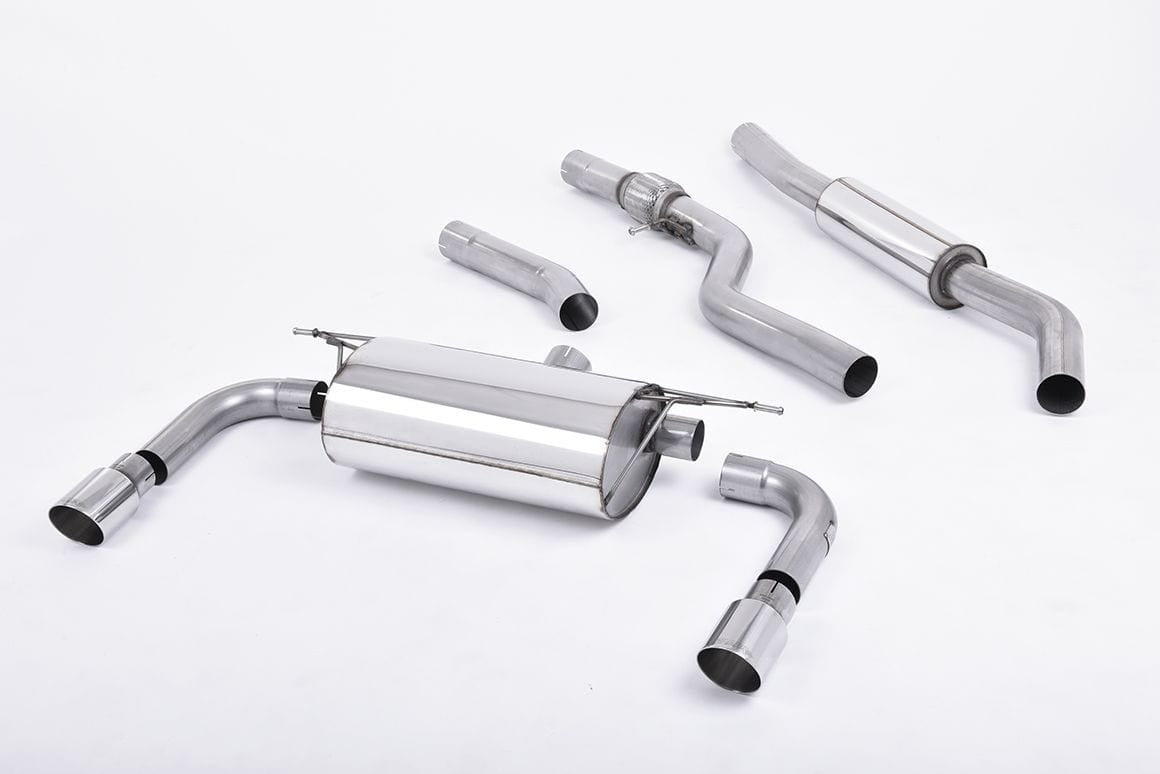 MILLTEK F30 328i RESONATED (QUIETER) CAT-BACK EXHAUST SYSTEM WITH TWIN POLISHED TRIMS