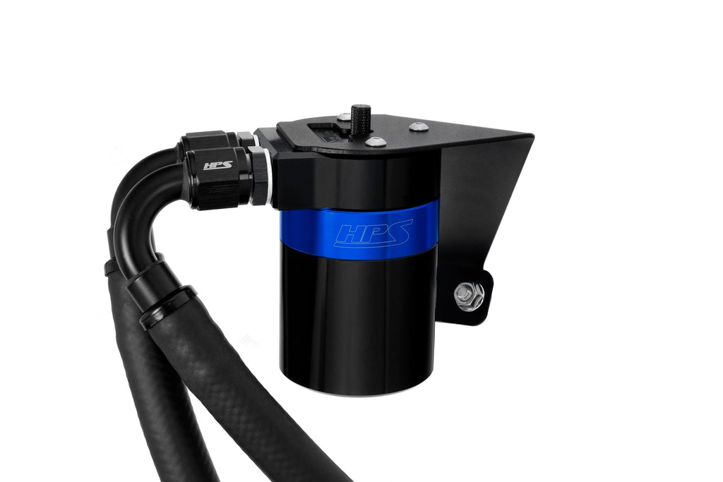 HPS Performance Aluminum Oil Catch Can Kit 2013-2020 Subaru BRZ 2.0L FA20D, Blue, 860-030BL