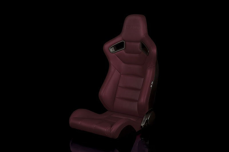 Braum Elite Series Sport Seats - Maroon Leatherette Pair - Universal