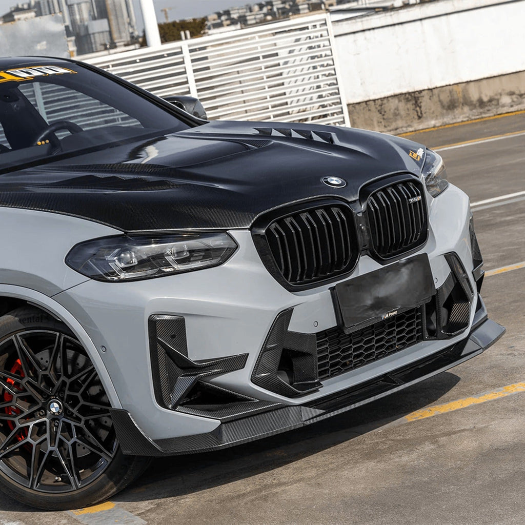F97 X3M, F98 X4M LCI SQ Type-B Style Dry Carbon Fiber Front Lip