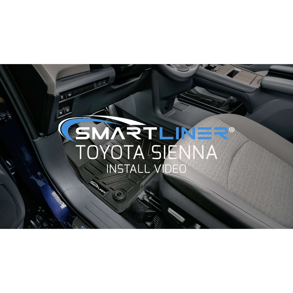 SMARTLINER Custom Fit Floor Liners For 2021-2026 Toyota Sienna with 2nd Row Bench Seat