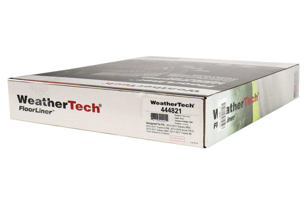 Weathertech FloorLiner Black Front - 2013-2021 Scion FR-S / Subaru BRZ / Toyota 86