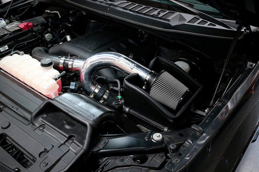 HPS Performance Air Intake Kit with Heat Shield, 2015-2016 Ford F150 3.5L V6 Ecoboost Turbo, 827-634