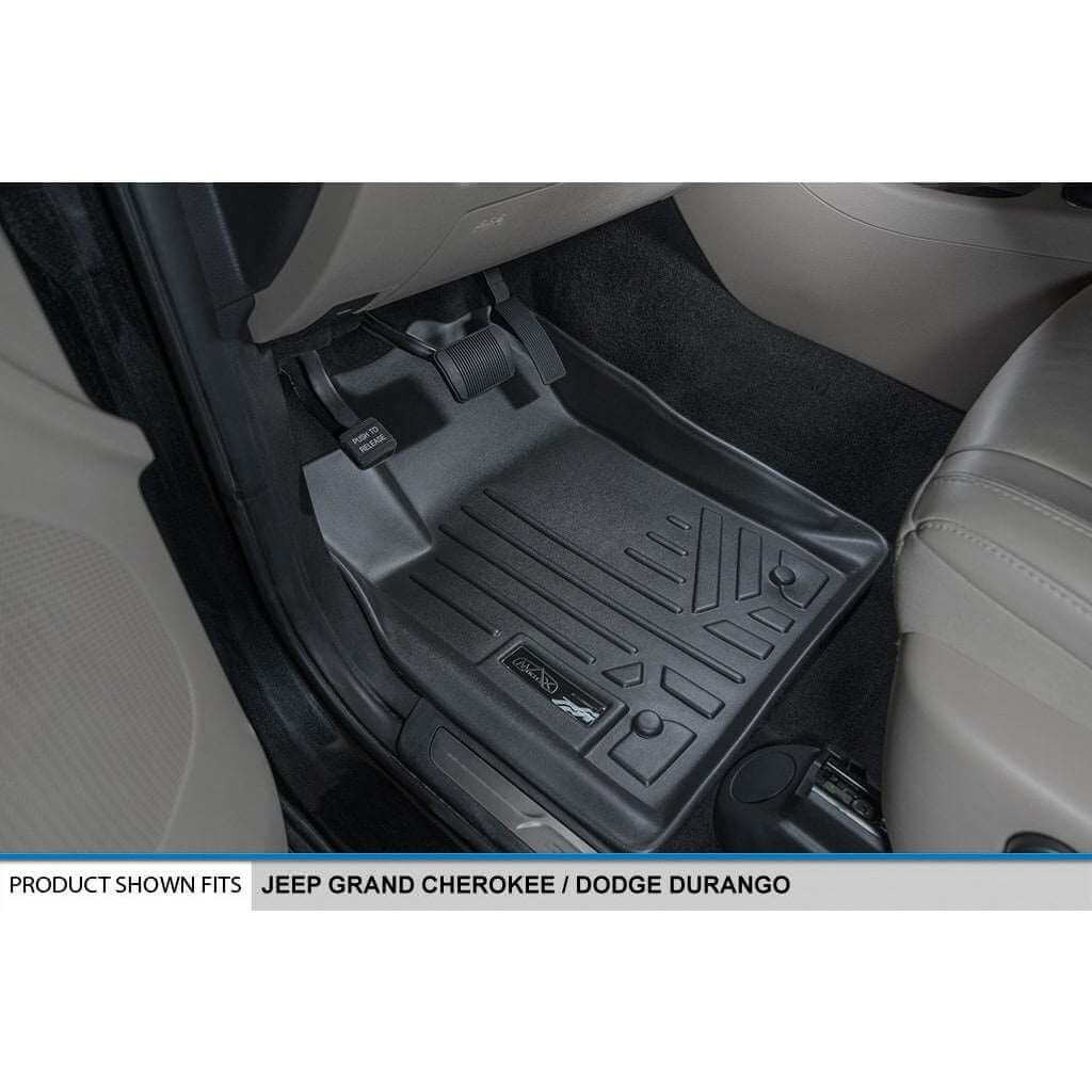 Smart TrimTM Floor Liners For 13-16 Durango with 1st Row Dual Floor Hooks & 2nd Row Bucket Seats