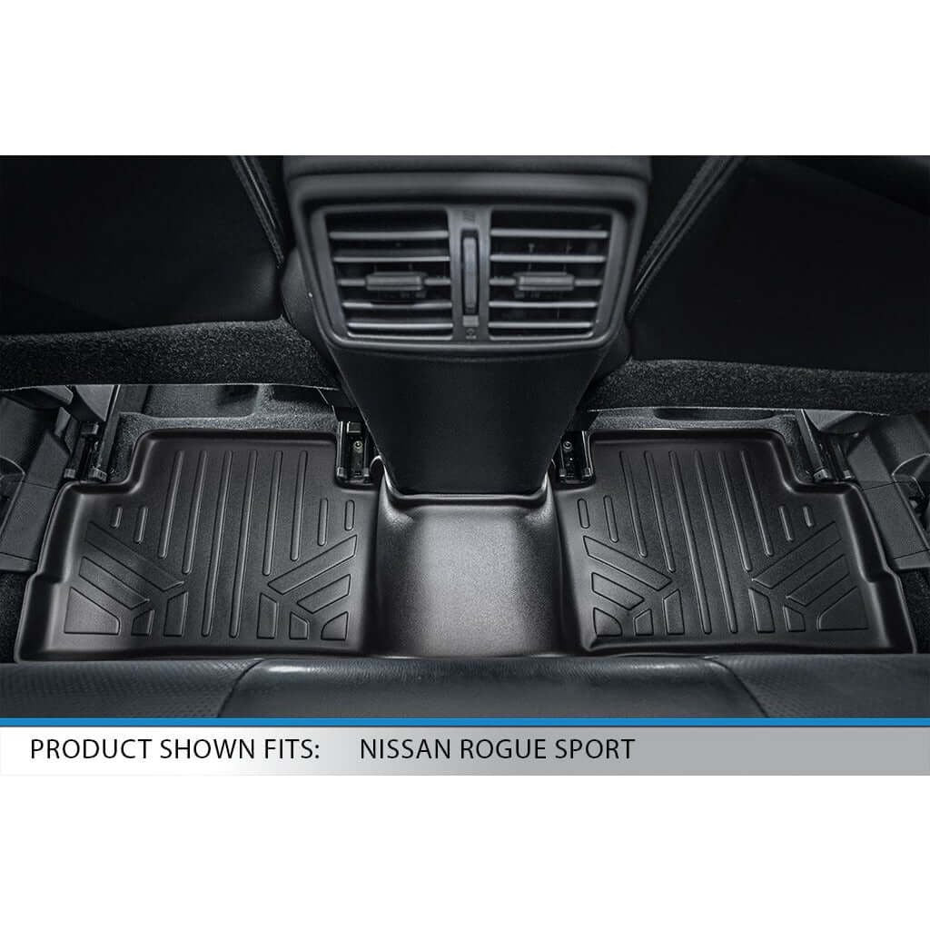 SMARTLINER Floor Liners for 2017-2024 Nissan Rogue Sport - Factory Cargo Tray in Lowest Position