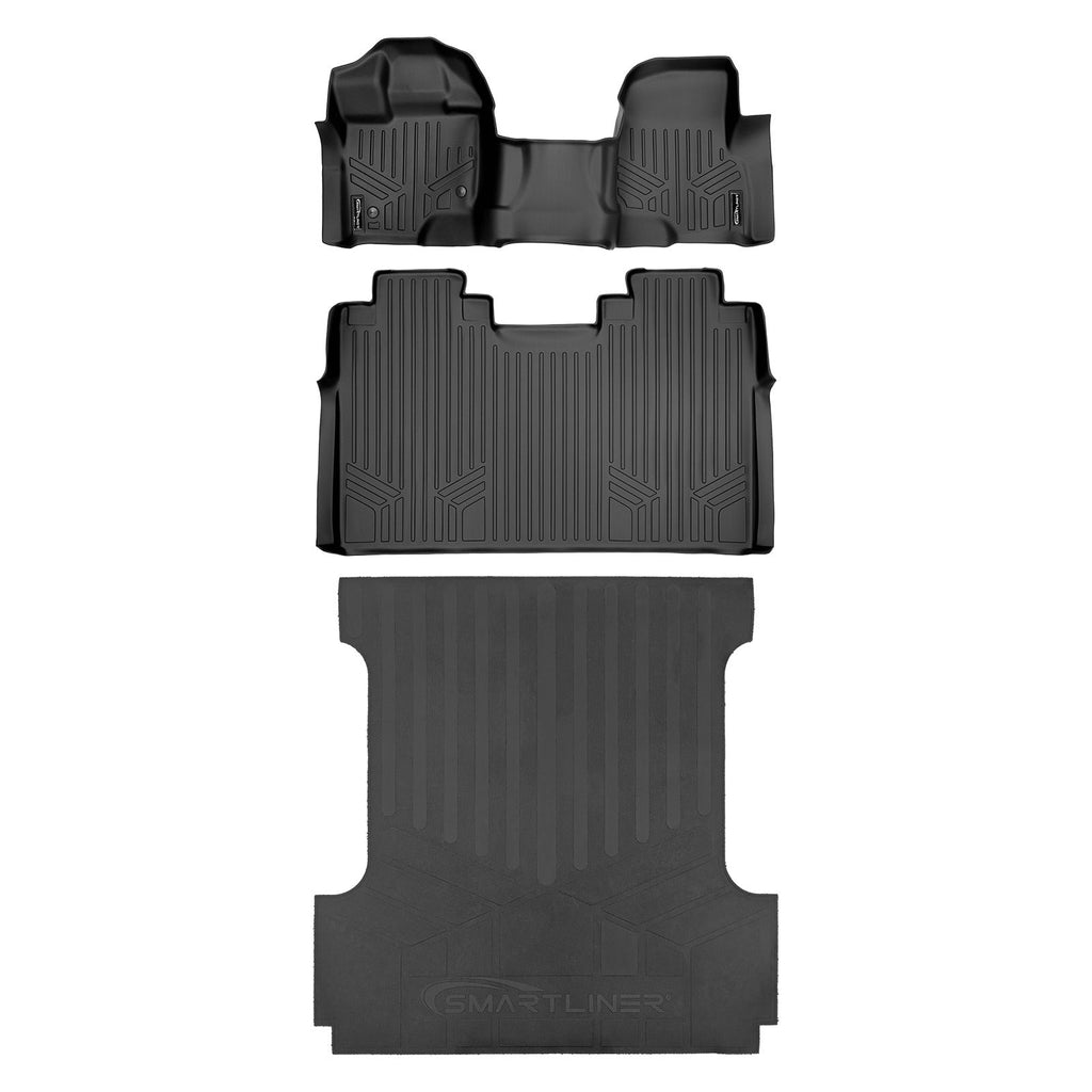 SmartCoverageTM Floor Liners For 2015-2026 Ford F-150 SuperCrew Cab (1st Row Bench) No 2nd Row Underseat Storage (Vinyl)