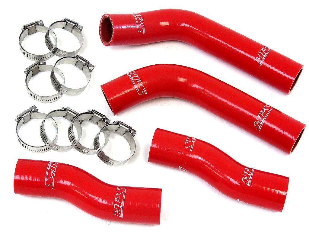 HPS Red Reinforced Silicone Coolant Hose Kit (4pc set) front radiator Toyota 90-99 MR2 3SGTE Turbo