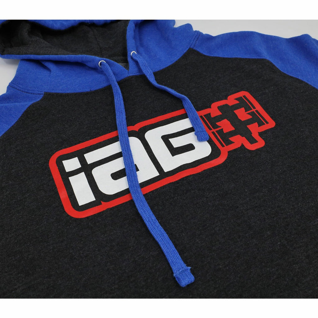 IAG Performance IAG Boxer Logo Hoodie / Black and Blue / Size - XL