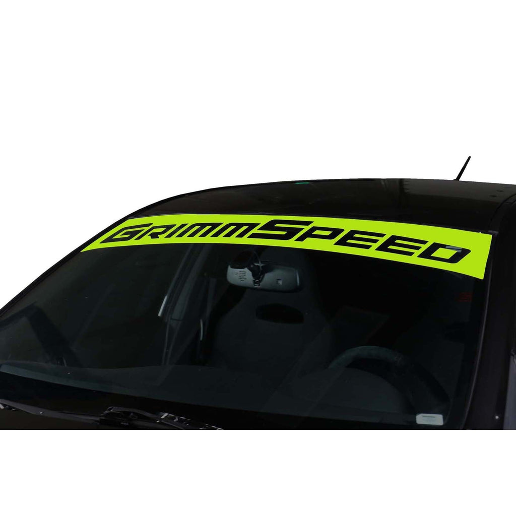 GrimmSpeed Windshield Banner Neon Green - Universal