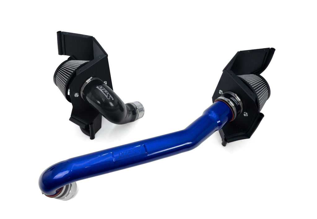 HPS Performance Air Intake Kit with Heat Shield, 2021-2025 BMW M4 G82 G83 3.0L Turbo, Blue, 827-772BL