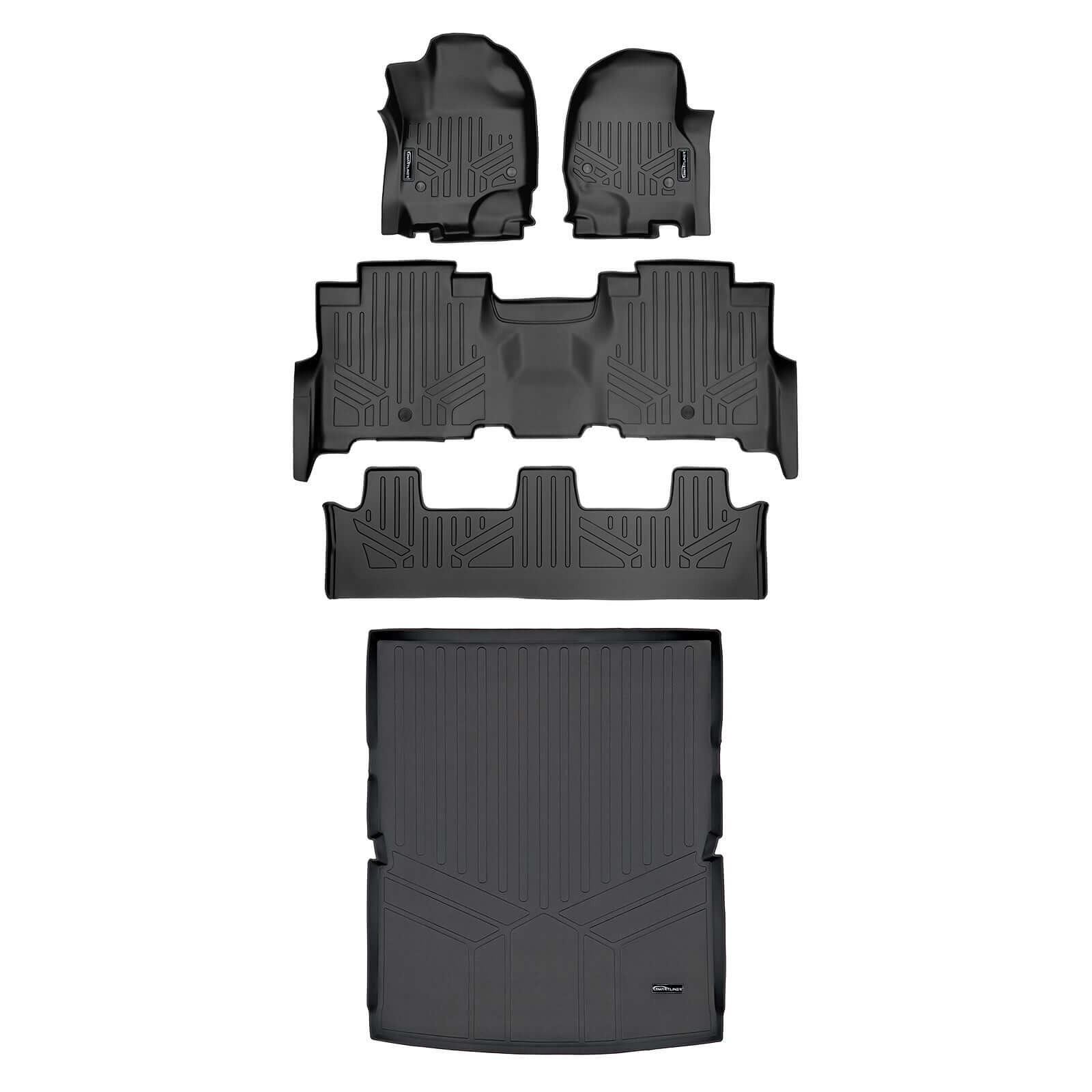 SMARTLINER Floor Liners for 2018-2024 Ford Expedition Max/Lincoln Navigator L ((2nd Row Bench))