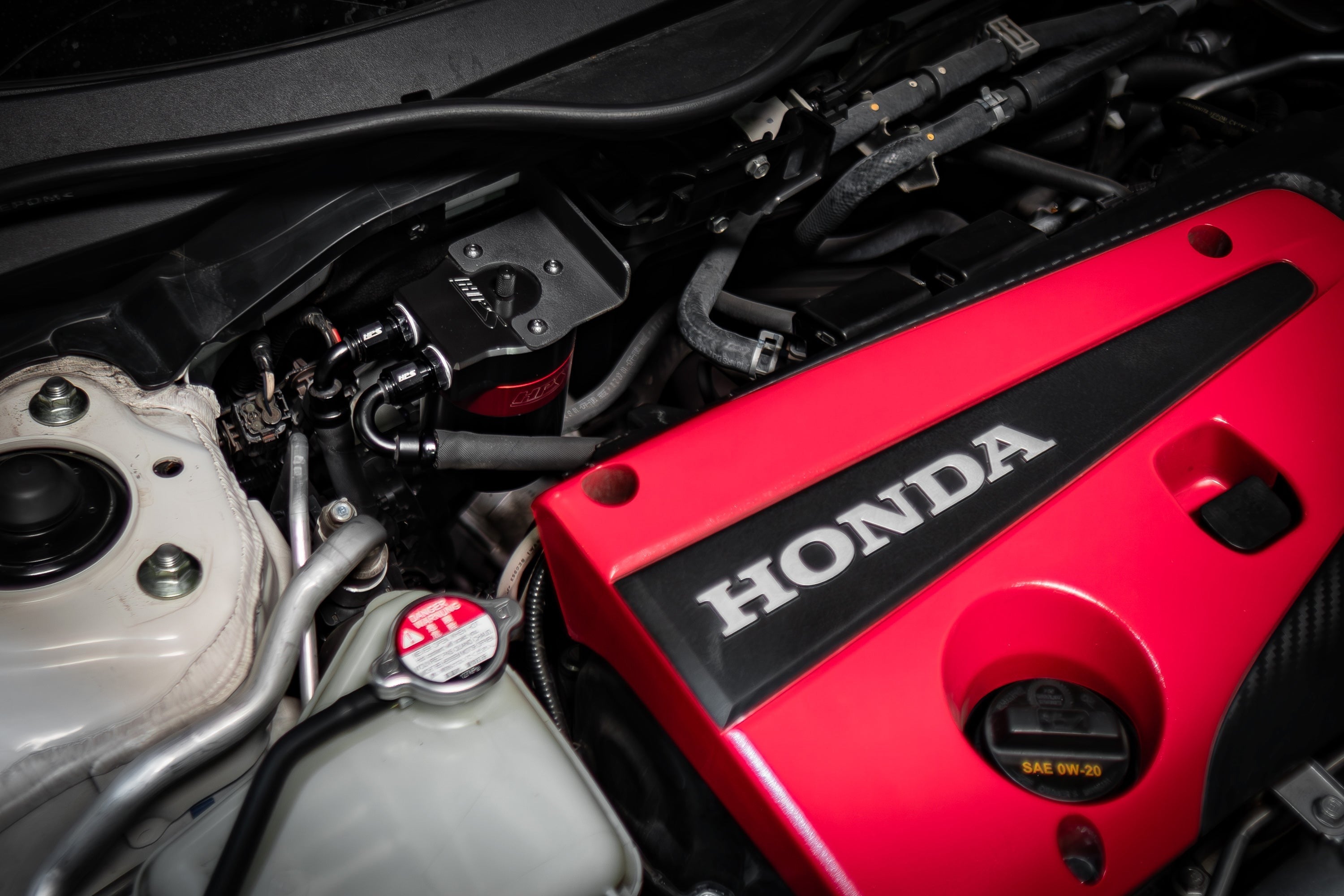 HPS Aluminum Oil Catch Can Kit Honda 2017-2024 Civic Type R 2.0L Turbo, 860-002, Open Box