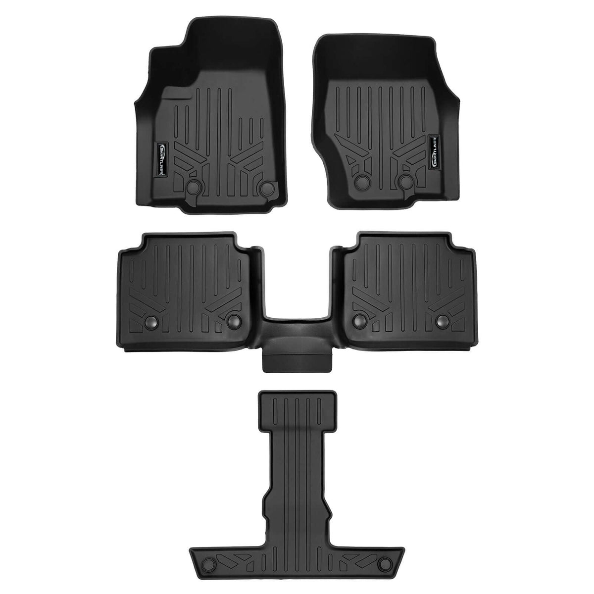 SMARTLINER Floor Liners for 2021-2026 Jeep Grand Cherokee L (2nd Row Bucket) With Center Console (No subwoofer)