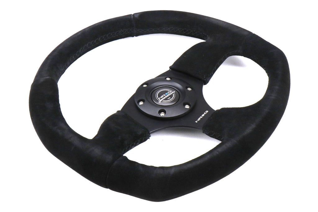 NRG ST-009S Sport Suede Leather Steering Wheel - Universal