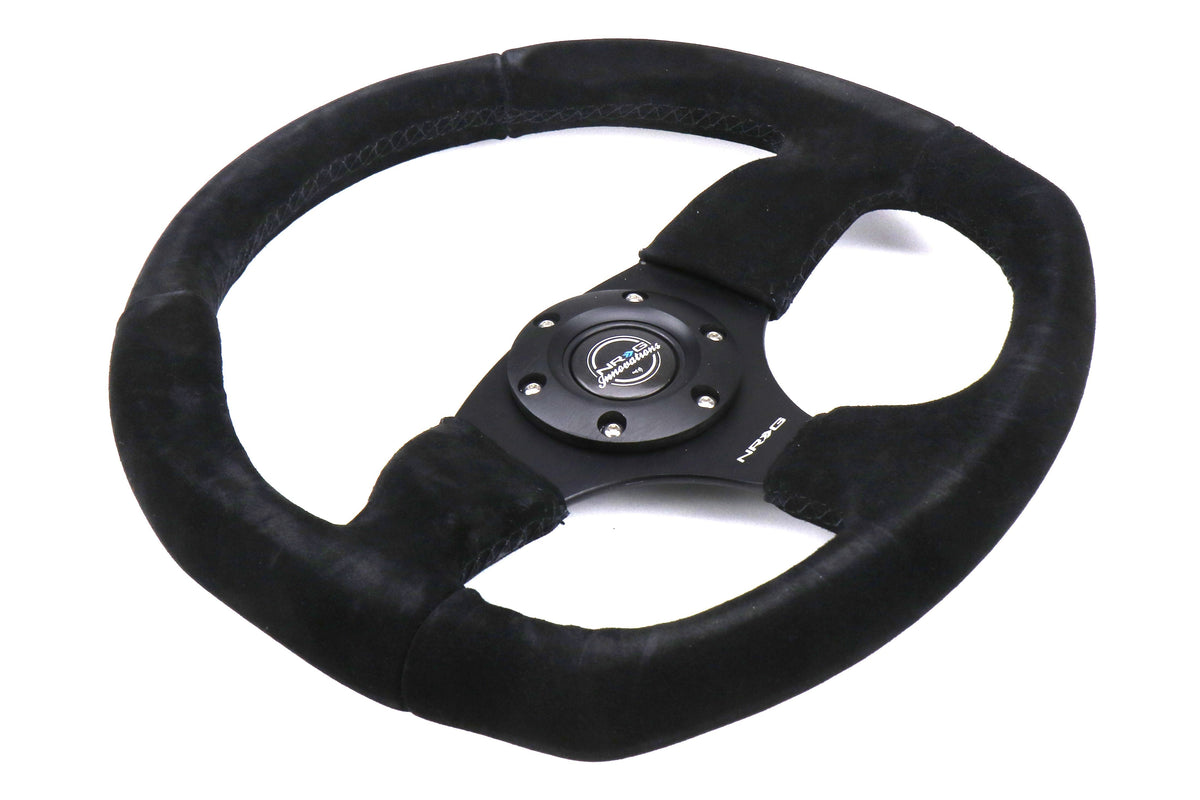 NRG ST-009S Sport Suede Leather Steering Wheel - Universal
