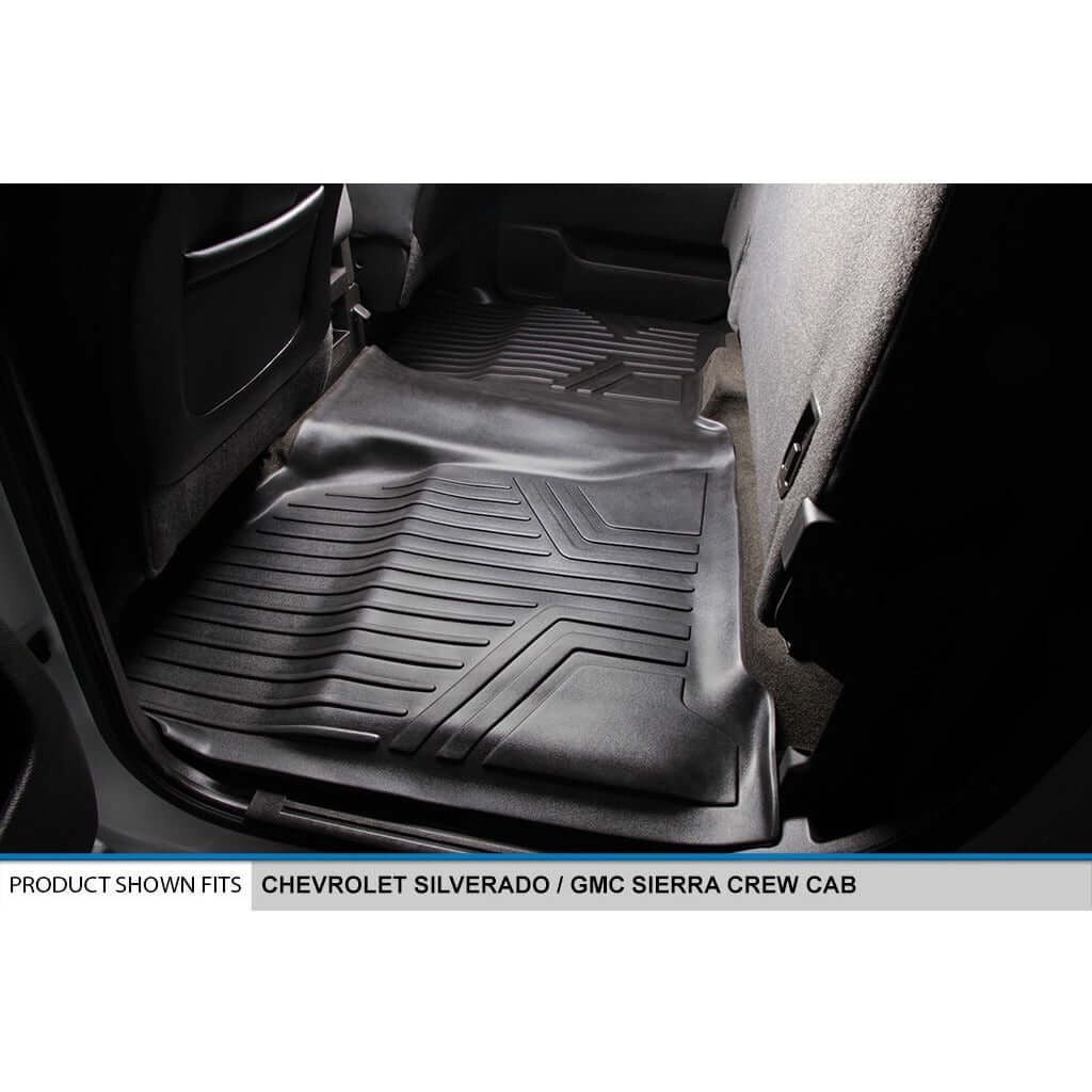 SMARTLINER Floor Liners for Crew Cab 2014-2018 Silverado/Sierra 1500 - 2015-2021 2500/3500 HD