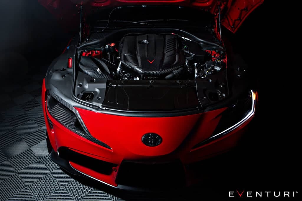 Eventuri Toyota A90 Supra Black Carbon Headlamp Race Duct