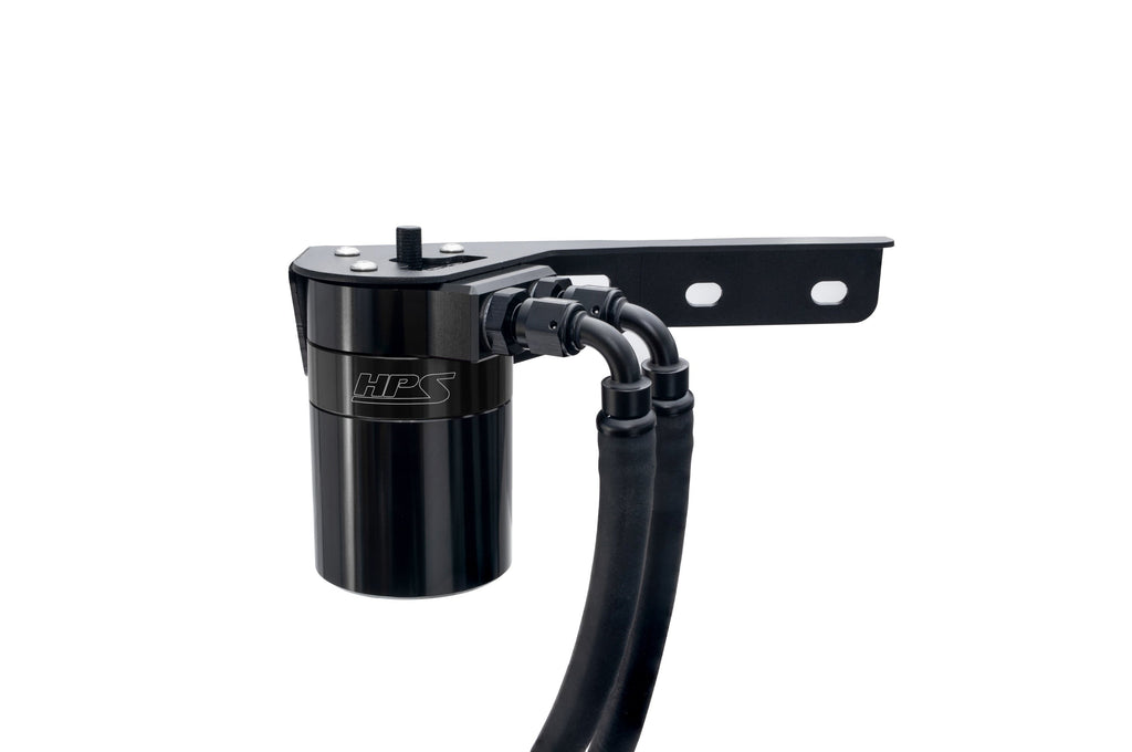 HPS Performance Aluminum Oil Catch Can Kit 2019-2026 Acura RDX 2.0L Turbo, Black, 860-015WB