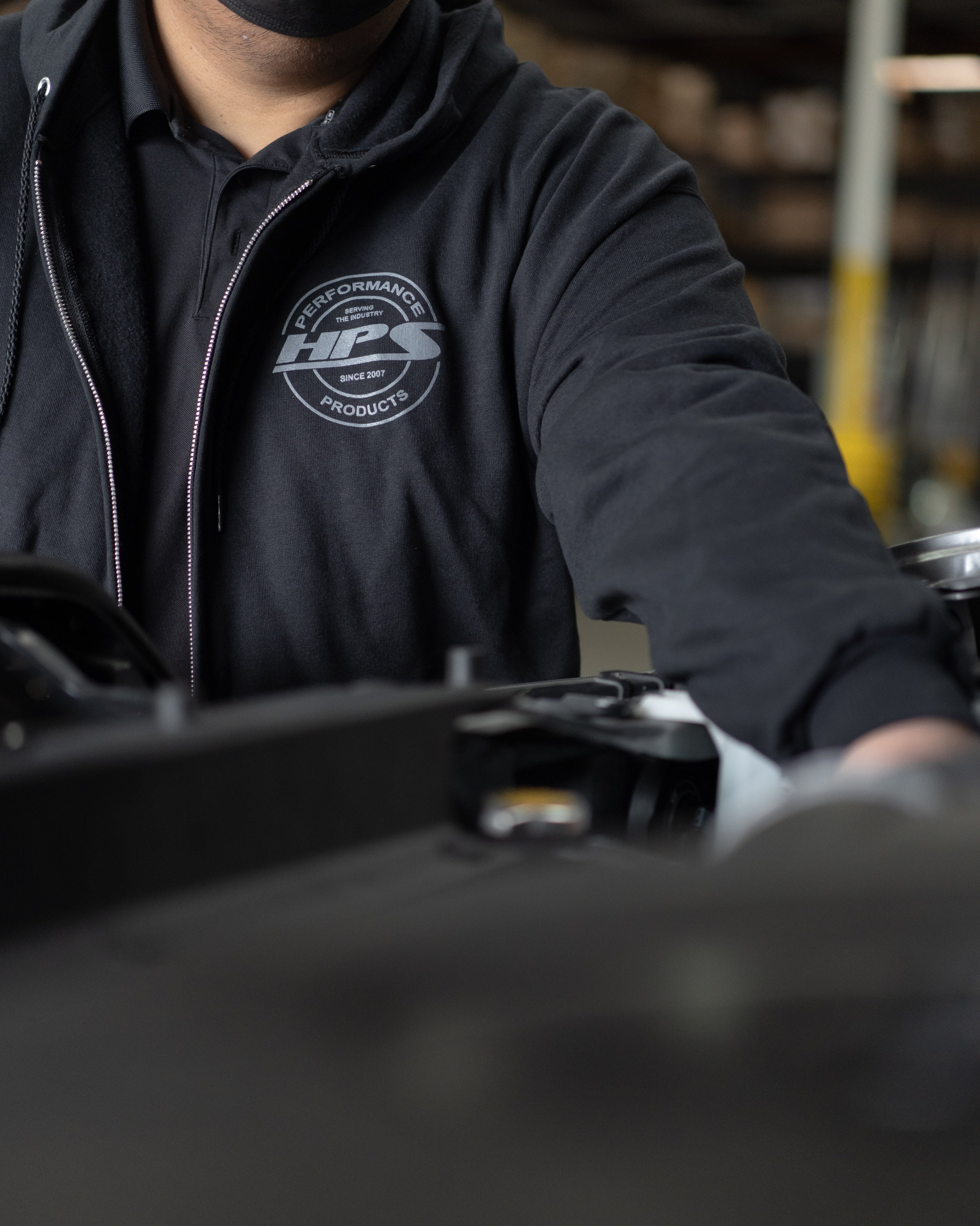 HPS Performance 2022 Round Logo Zip-Up Hoodie, Black